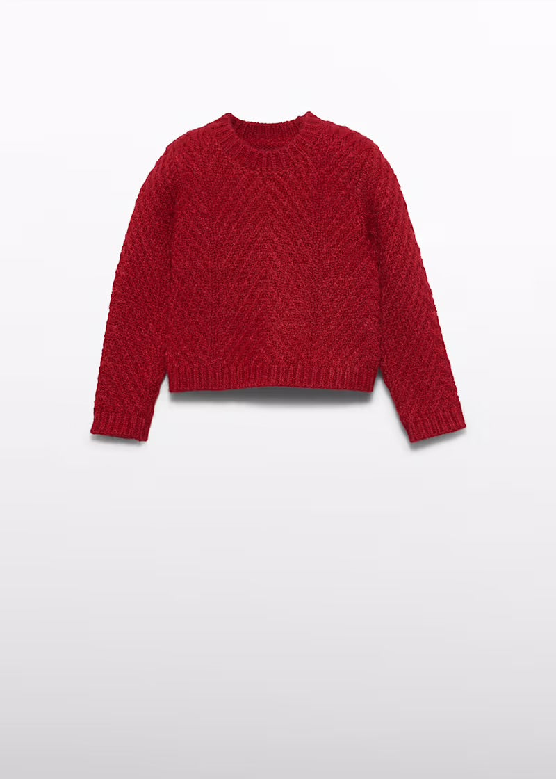 ABEL & LULA - maglione spiga rosso - invernale
