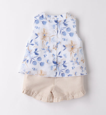 MINIBANDA - completo 2 pz in lino abbigliamento est 25 b - GIRL