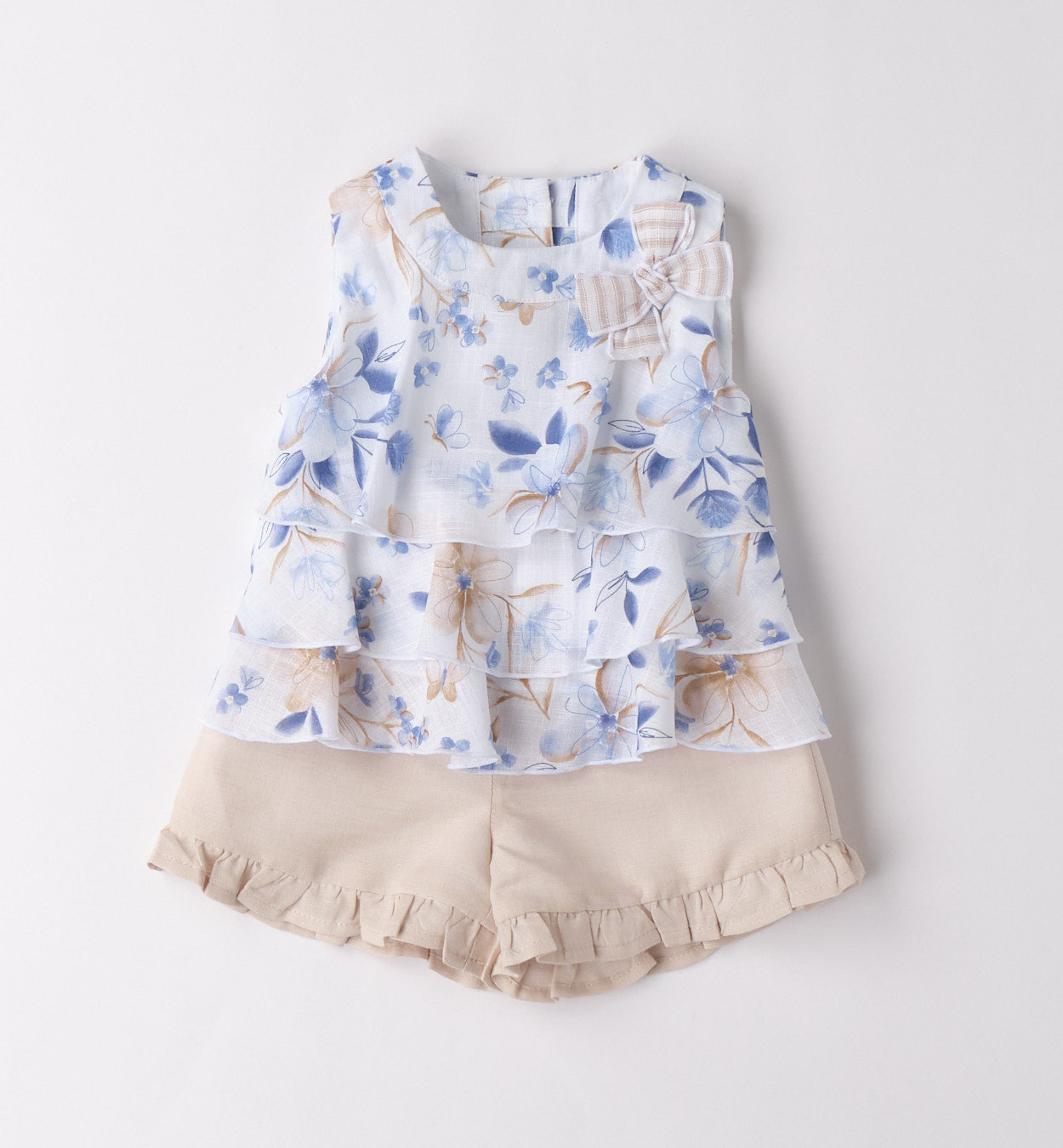MINIBANDA - completo 2 pz in lino abbigliamento est 25 b - GIRL