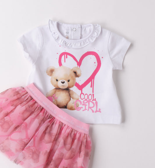 MINIBANDA - completo 2 pz orsetto abbigliamento est 25 b - GIRL