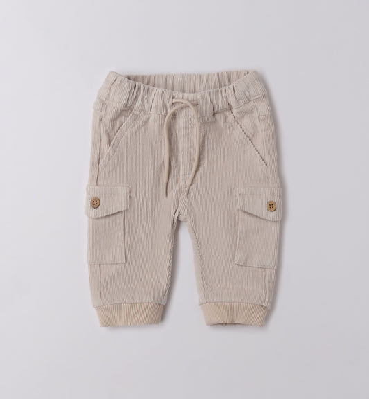 MINIBANDA - pantalone cargo costine beige abbigliamento invernale 25/26 b - BOY