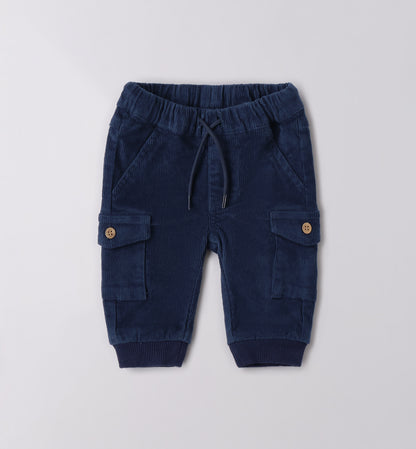 MINIBANDA - pantalone cargo costine blu abbigliamento invernale 25/26 b - BOY