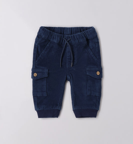 MINIBANDA - pantalone cargo costine blu abbigliamento invernale 25/26 b - BOY