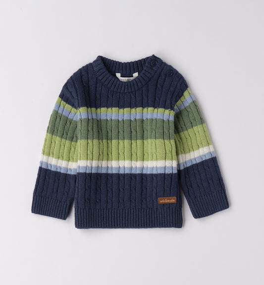 MINIBANDA - maglione ricamato abbigliamento invernale 25/26 b - BOY