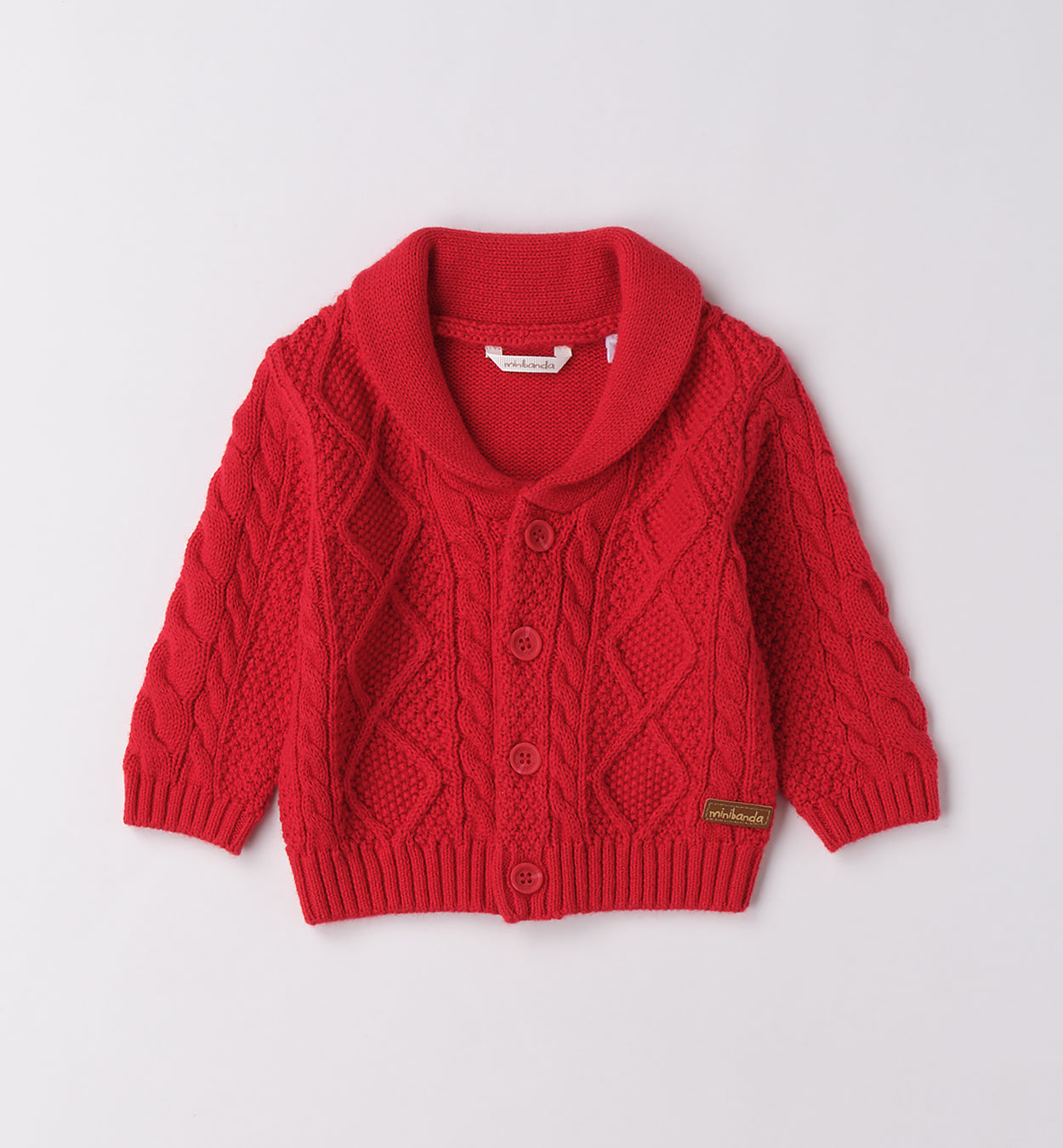 MINIBANDA - cardigan ricamato abbigliamento invernale 25/26 b - BOY
