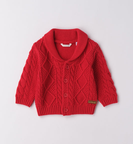 MINIBANDA - cardigan ricamato abbigliamento invernale 25/26 b - BOY