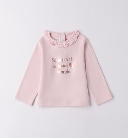 MINIBANDA - t-shirt con scritta abbigliamento invernale 25/26 b - GIRL