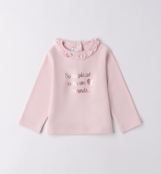 MINIBANDA - t-shirt con scritta abbigliamento invernale 25/26 b - GIRL