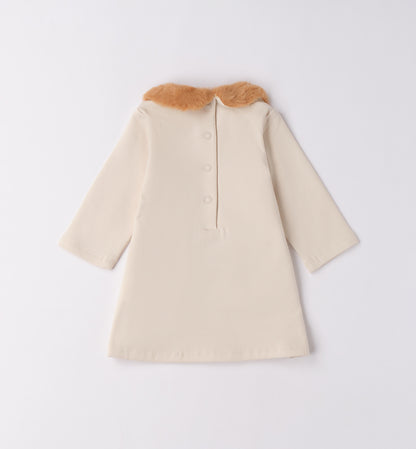 MINIBANDA - abito con dettagli in pelliccia abbigliamento invernale 25/26 b - GIRL