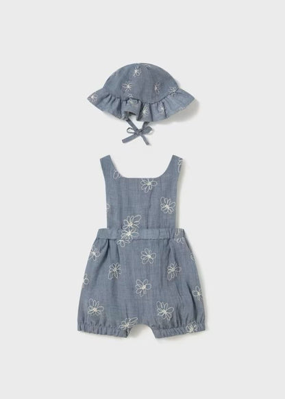 MAYORAL - salopette jeans + cappello abbigliamento est 25 b - GIRL