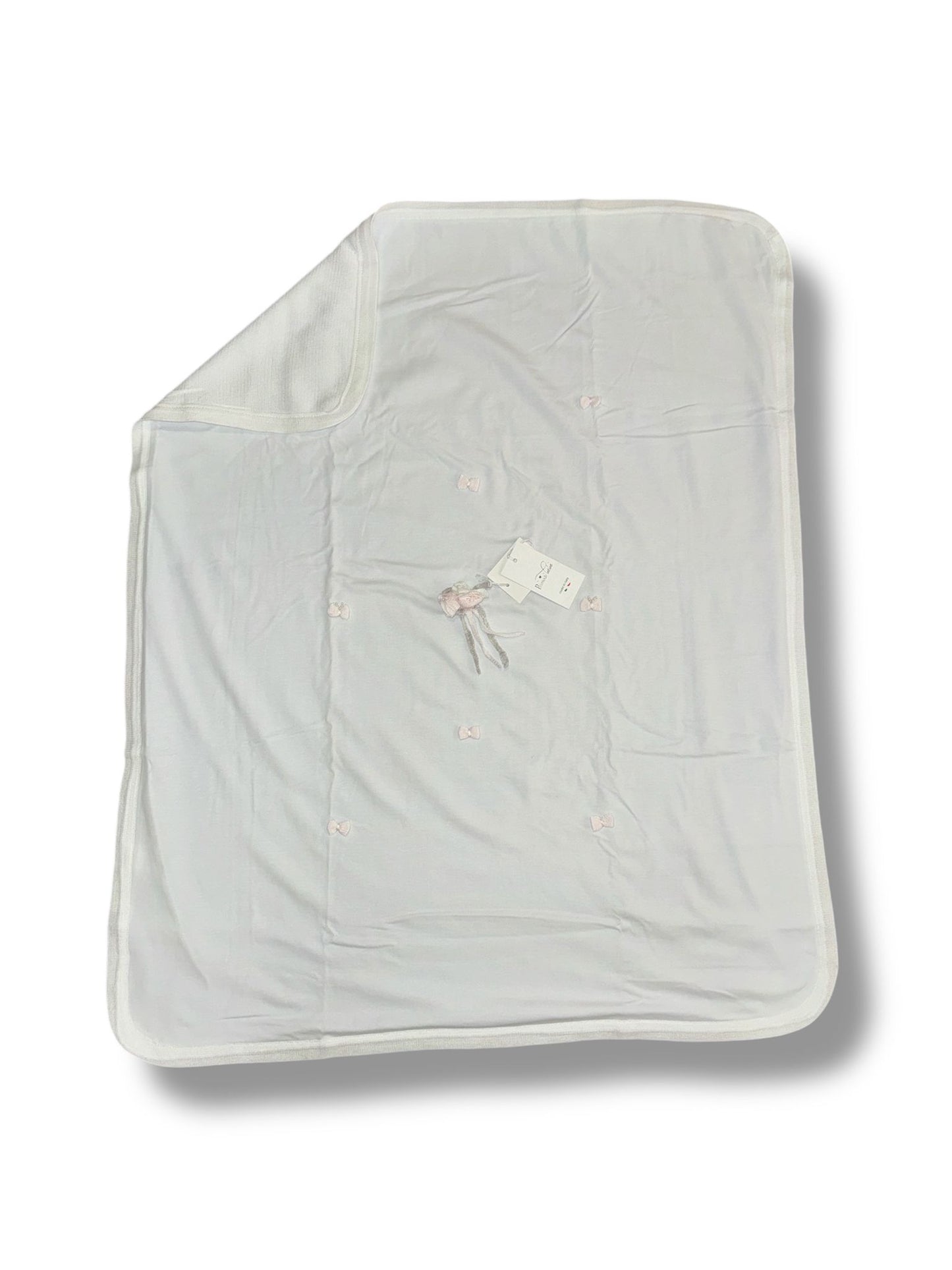 PRIMODIBEBE' - COPERTINA IN JEARSY DI COTONE FODERATA IN FILO DI SCOZIA CORREDINO ESTIVO