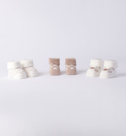 MINIBANDA - set 3 scarpine neonato corredino invernale 25/26 - UNISEX