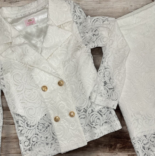 ISABEL & MARTINEZ - tailleur 3 pz giacca-pantalone-gilet cerimonia est 25 j - GIRL