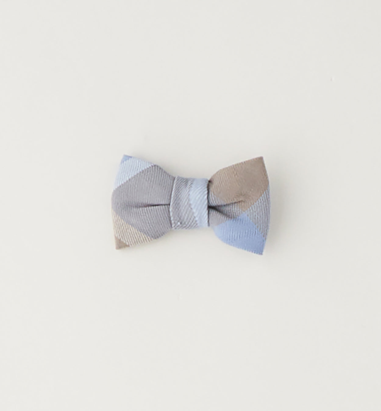 MINIBANDA - papillon quadri azzurro/beige