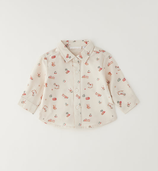 MINIBANDA - camicia toys panna/rosso - invernale
