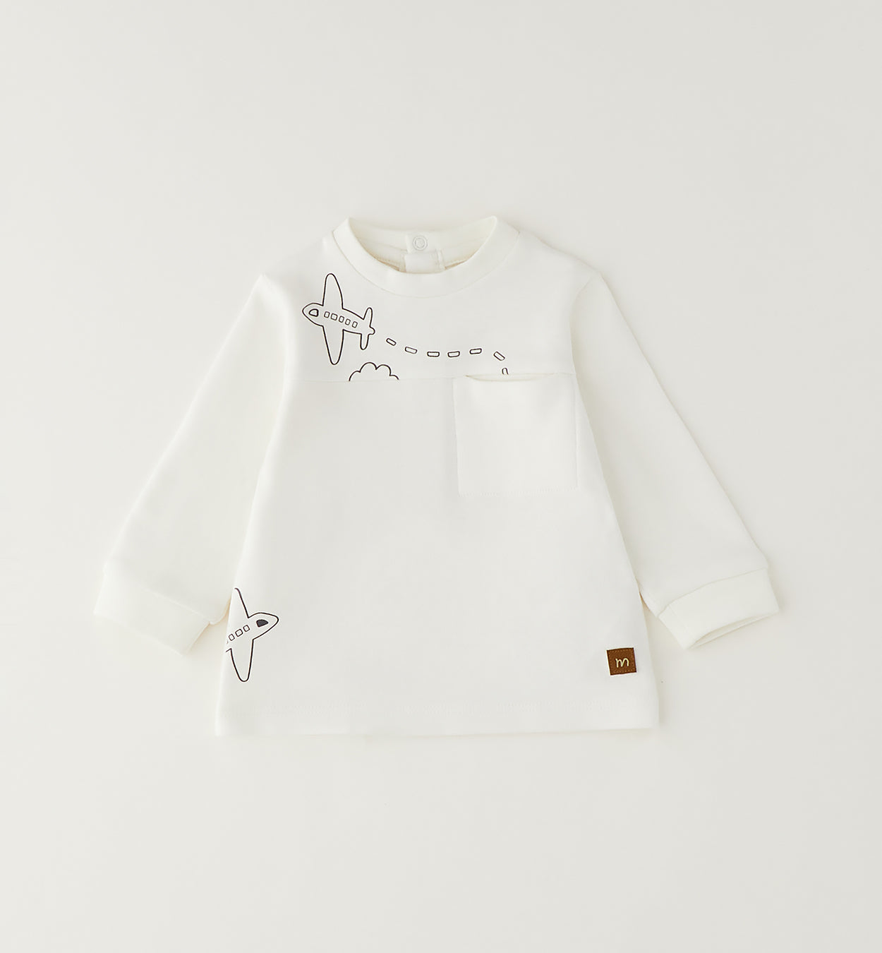 MINIBANDA - maglia aereoplano bianca - invernale