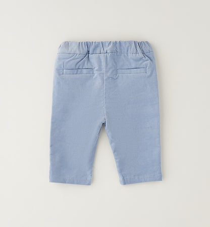 MINIBANDA - pantalone millerighe azzurro - invernale