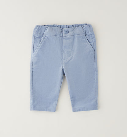 MINIBANDA - pantalone millerighe azzurro - invernale