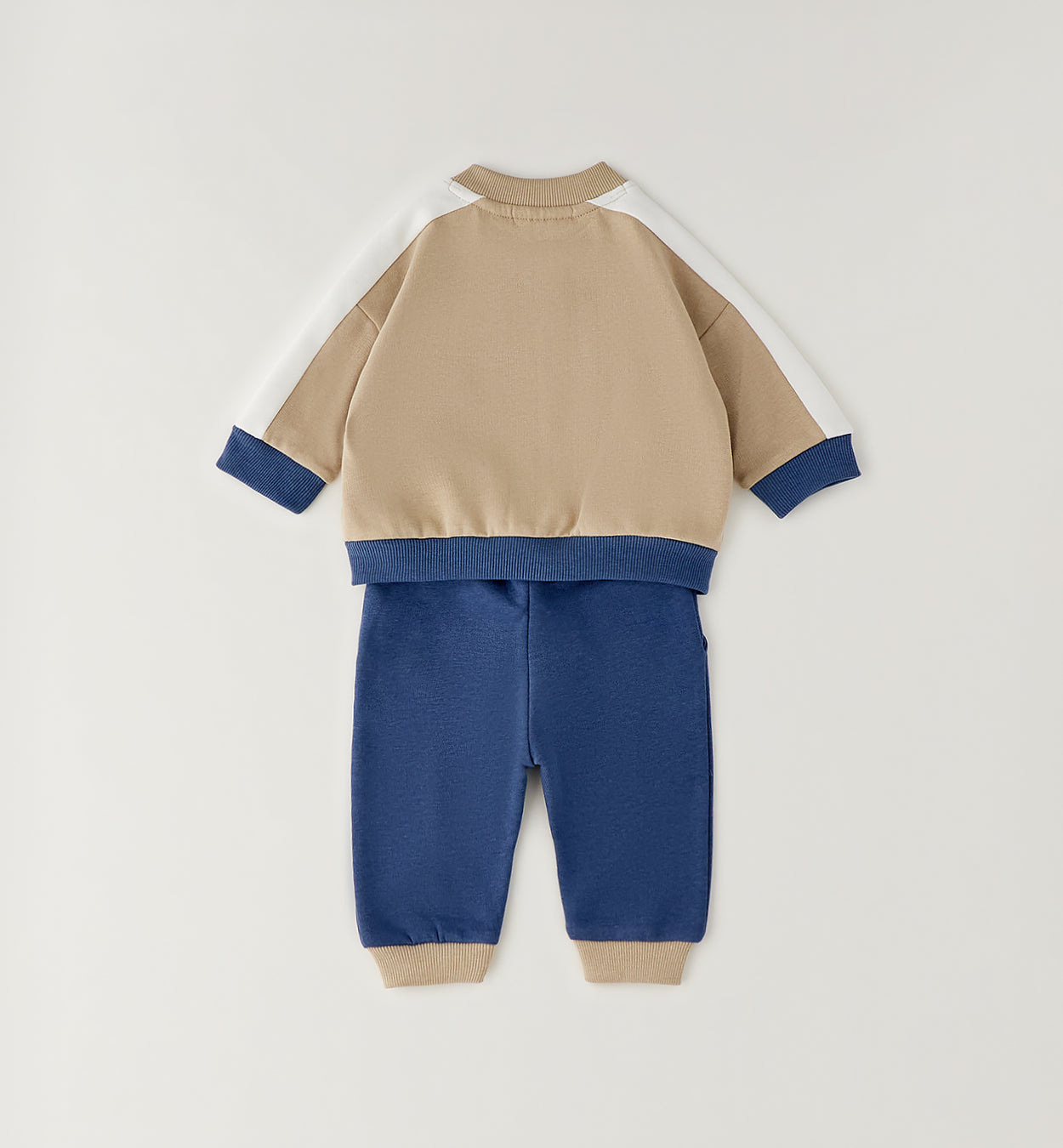 MINIBANDA - completo tuta beige/avion - invernale