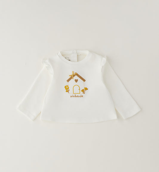 MINIBANDA - T-SHIRT CASETTA panna - invernale