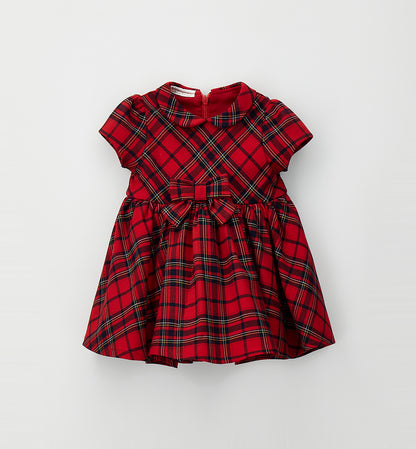 MINIBANDA - abito tartan rosso - invernale