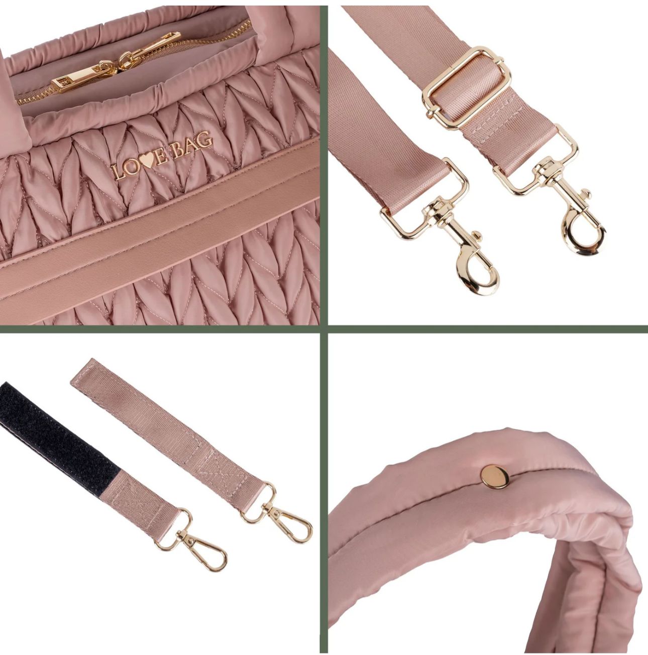 LOVE BAG - borsone ovale cipria accessori - UNISEX