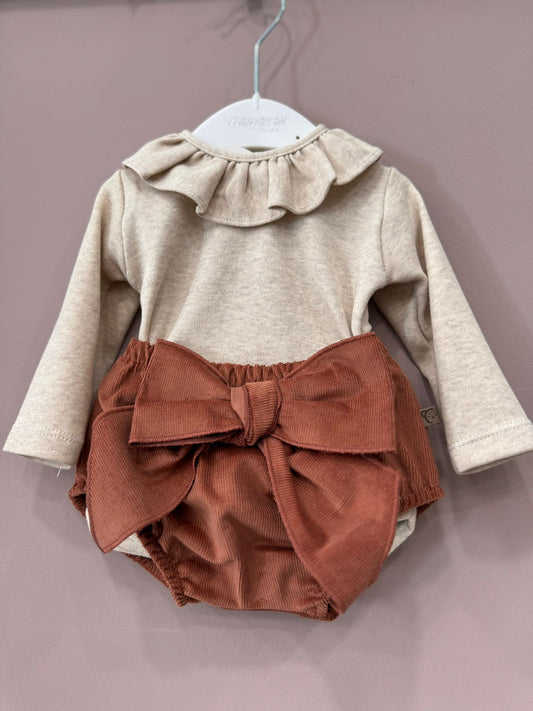 CALAMARO - completo con culotte marrone abbigliamento invernale 25/26 b - GIRL