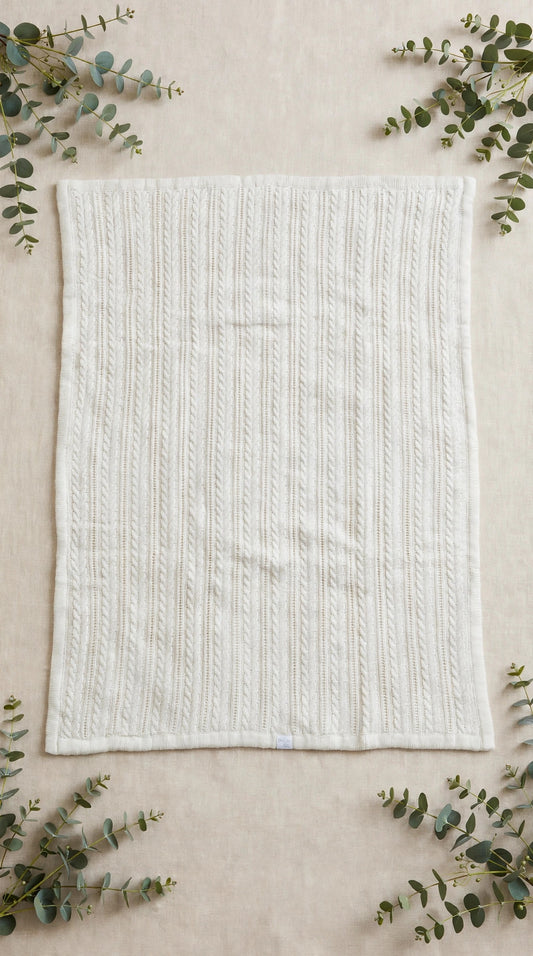 PAPPA E LATTE - copertina tricot ecrù - invernale
