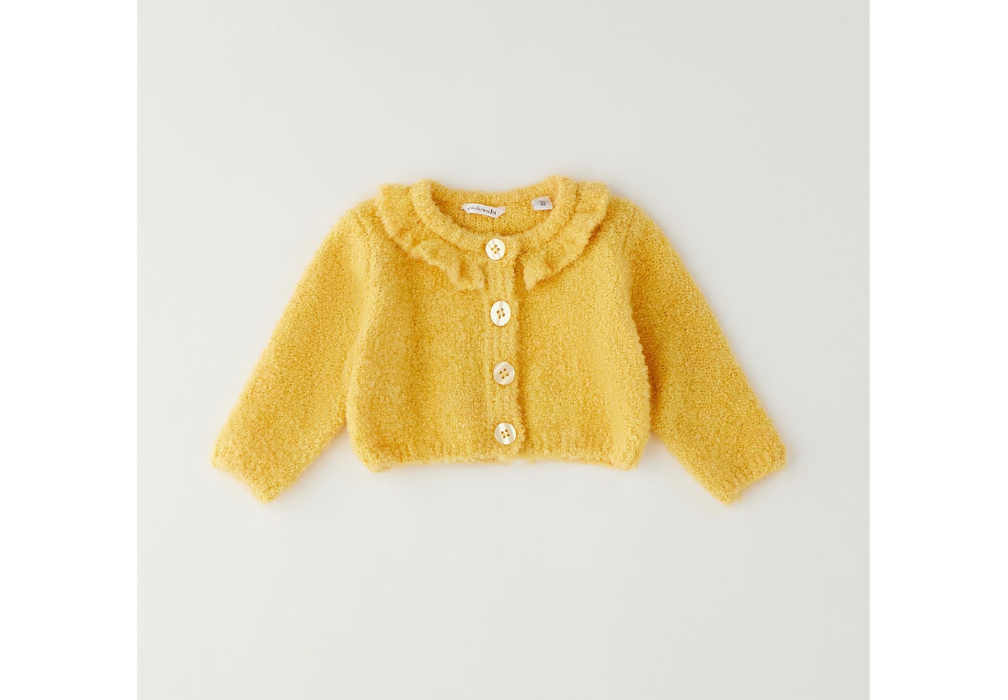 MINIBANDA - cardigan teddy giallo - invernale