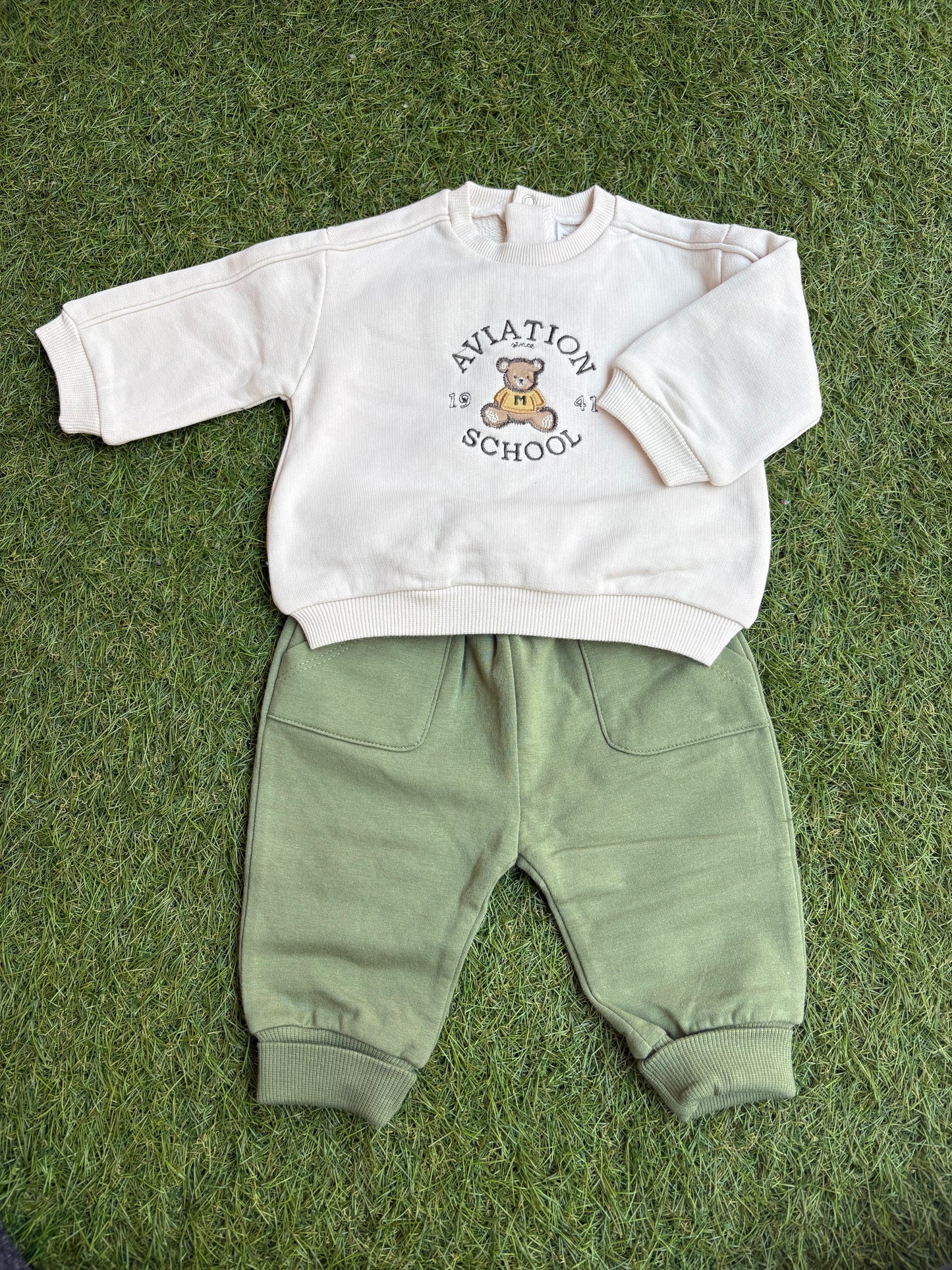 MAYORAL-completino 2pz pezzi felpa beige-invernale