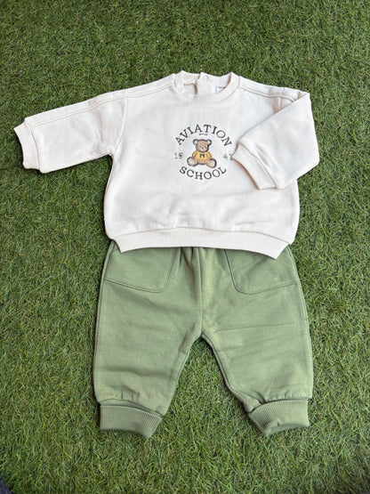 MAYORAL-completino 2pz pezzi felpa beige-invernale