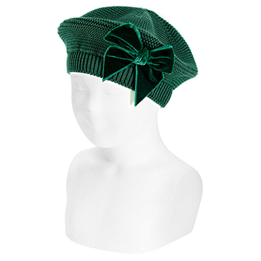 CONDOR - basco fiocco velluto verde