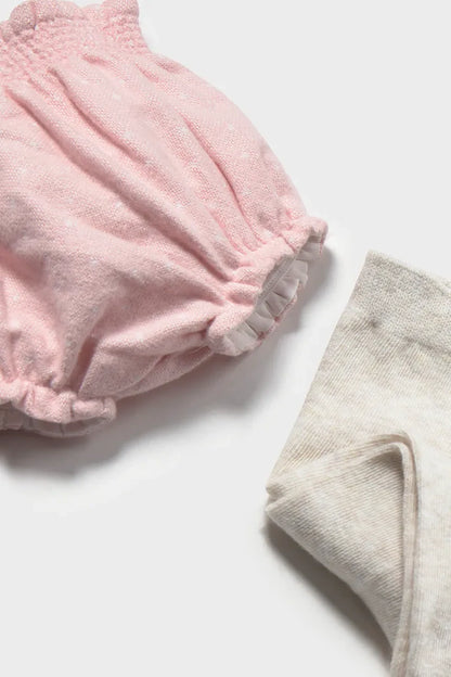 MAYORAL-completino short 3pz panna/rosa-invernale