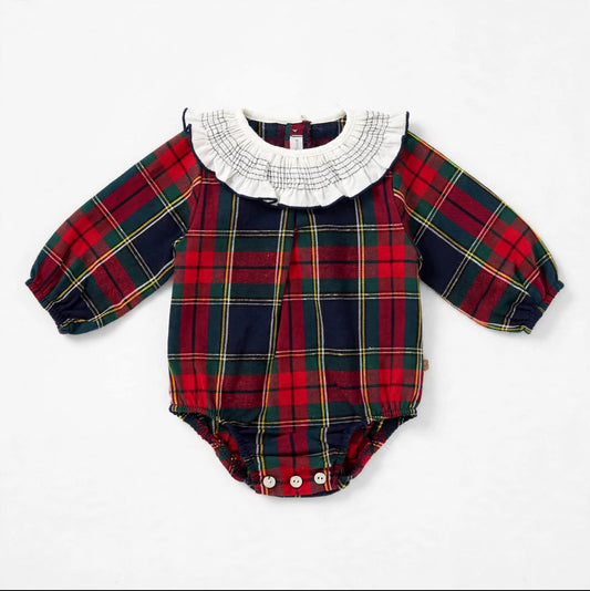 CALAMARO-pagliaccetto con colletto tartan-invernale