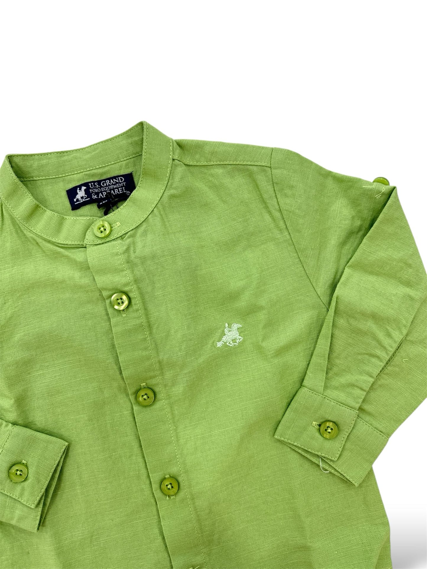 US GRAND POLO - camicia lino coreana 12m/7a abbigliamento est 25 b - BOY