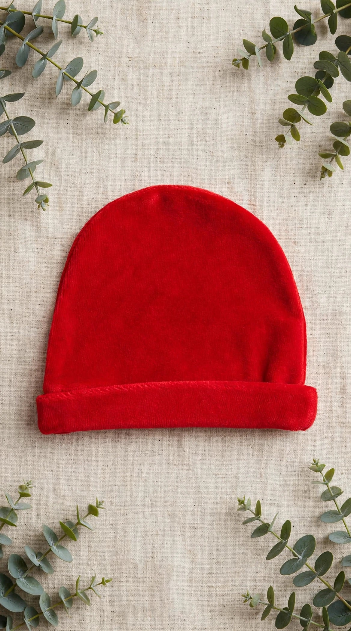 PAPPA E LATTE - cappellino ciniglia rosso- invernale