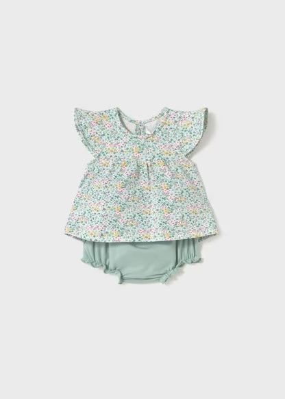 MAYORAL - completo 2 pz jersey fantasia verde abbigliamento est 25 b - GIRL