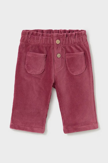 MAYORAL-pantalone velluto prugna-invernale