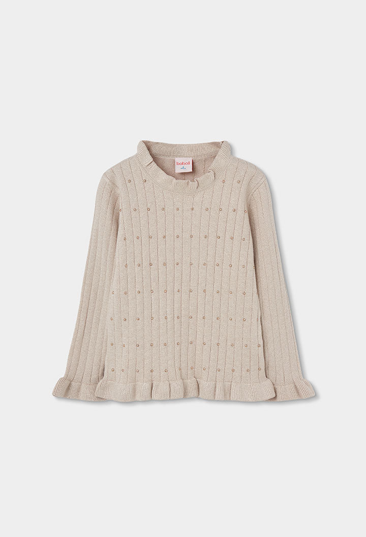BOBOLI-maglioncino lurex champagne-invernale