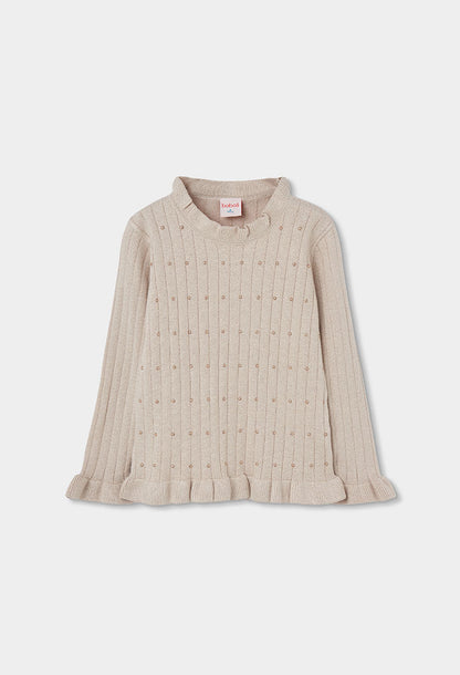 BOBOLI-maglioncino lurex champagne-invernale