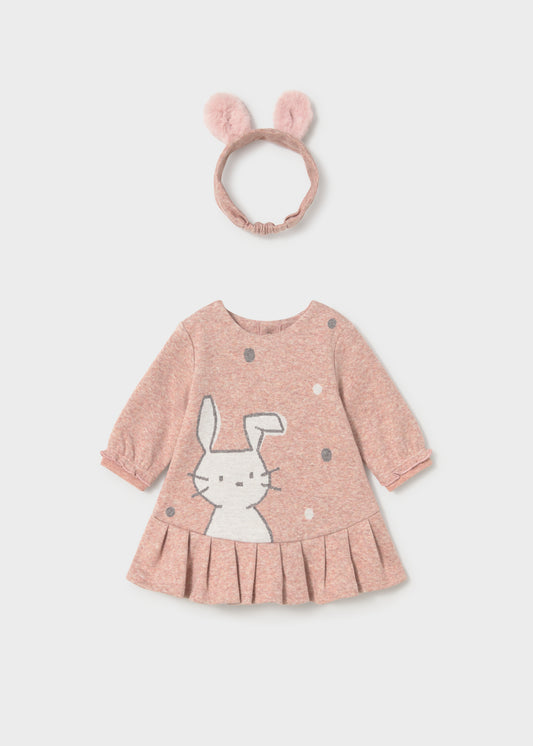 MAYORAL-vestitino jacquard nude-invernale
