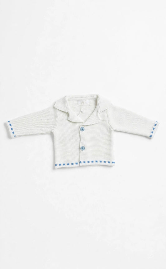 I&M - cardigan lana panna/cielo