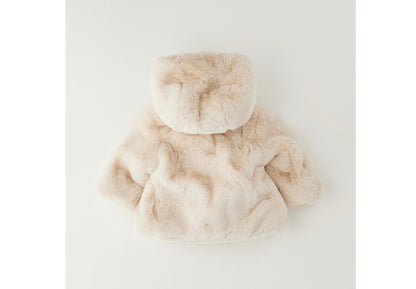 MINIBANDA - cappottino pelliccia beige - invernale