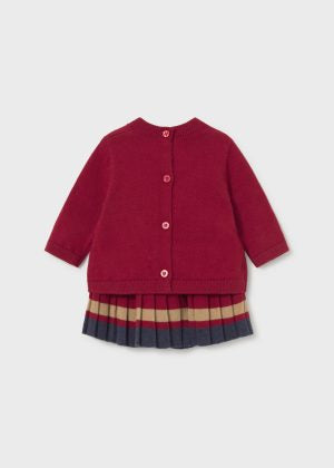MAYORAL-completino gonna+maglia rosso-invernale