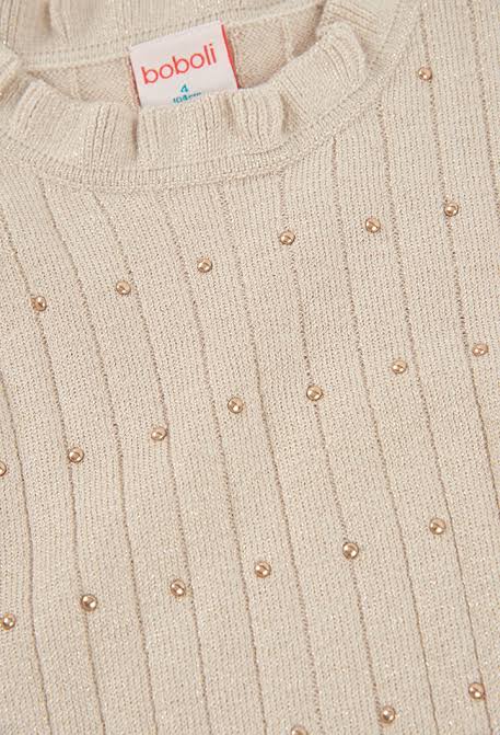 BOBOLI-maglioncino lurex champagne-invernale