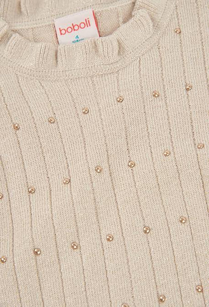 BOBOLI-maglioncino lurex champagne-invernale