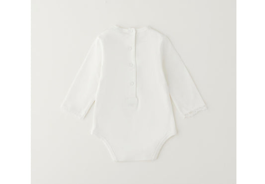 MINIBANDA - maglia body m/l bianco - invernale