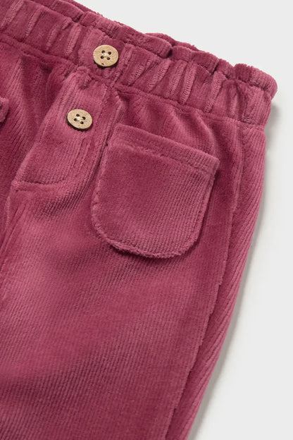 MAYORAL-pantalone velluto prugna-invernale