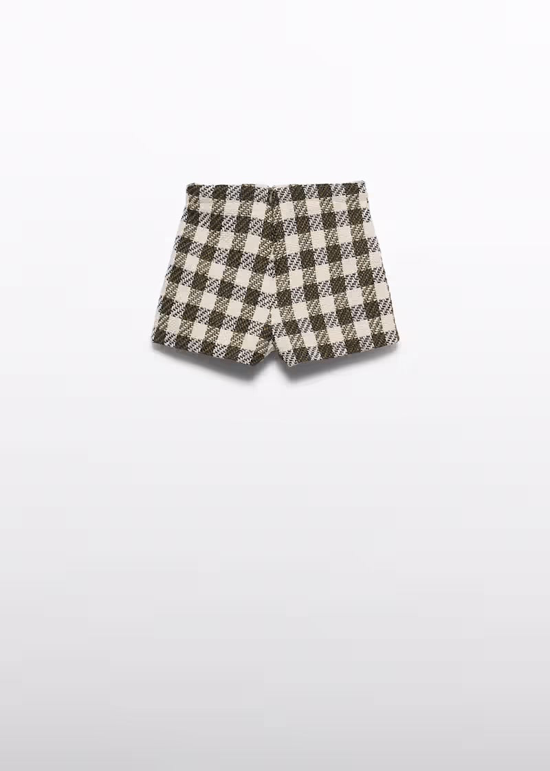 ABEL & LULA - bermuda pied de poule verde/beige - invernale