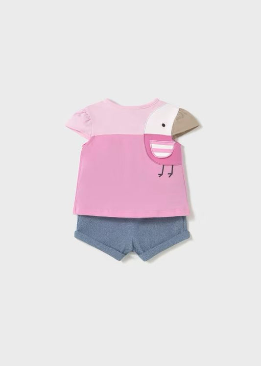 MAYORAL - completo 2 pz jersey rosa abbigliamento est 25 b - GIRL